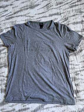 BOSS Hugo Boss Men's Crew Neck Logo Embossed Short Sleeve T-Shirt